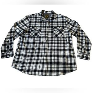 Anchorage Expedition Brand Black and White Plaid Flannel 2XL